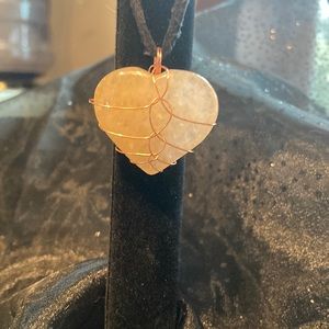 Pale pink quartz stone wrap